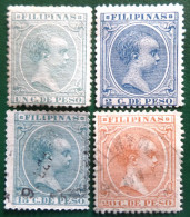 Espagne > Colonies Et Dépendances > Philipines 1896  King Alfonso XIII  Edifil N° 121_123_127_128 - Filippijnen