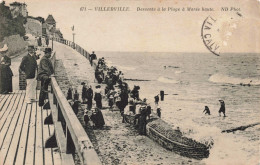 FRANCE - Villerville - Descente à La Plage à Marée Haute - Animé - Carte Postale Ancienne - Villerville