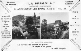 63-CHATEAUNEUF-LES-BAINS - MULTIVUES " LA PERGOLA " - Other & Unclassified