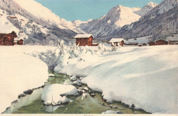 SUISSE - Grisons - Klosters Slivretta - Montagnes - Neige - Chalets - Carte Postale Ancienne - Klosters