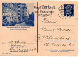 60221 - DDR - 1950 - 12Pfg Pieck GAKte "Leipziger Messe" ZITTAU - ... -> Eberswalde - Cartas & Documentos