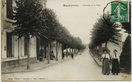 8787  - Sarthe -  MAYET :  Avenue De La Gare  Circulée - Mayet