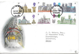 GREAT BRITAIN FDC BRITISH ARCHITECTURE, CATHEDRALS. 28th MAY 1969    Ch1 - 1952-1971 Pre-Decimal Issues