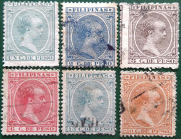 Espagne > Colonies Et Dépendances > Philipines 1896  King Alfonso XIII  Edifil N° 121_123_124_126_127_128 - Philippines