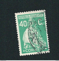 N° 519 Cérès 40c Vert Vif  Timbre Portugal 1930 Oblitéré - Oblitérés