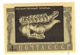 ART SCYTTIC GOLD DEER SKYTTISCHE GOLD HIRSCH CERF D'OR SCYTTIQUE SOVIET USSR 1966 MNH Mi 3313 Archéologie Archaeology - Archéologie