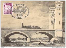 ALLEMAGNE BUND CARTE PHILATELIQUE   NUM.YVERT  696 CHEMIN DE FER TRAIN LOCOMOTIVES - Andere & Zonder Classificatie