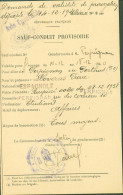 Guerre 40 Sauf Conduit 1940 Ausweis Laissez Passer Gendarmerie Perpignan Etudiant étranger Perpignan Le Perthus - Guerre De 1939-45