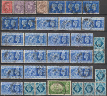 GB, Grande-Bretagne Petit Lot De Timbres George VI. Oblitérations Choisies, Splendide - Oblitérés