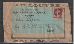 France étiquette Colis Magasin Du Louvre Avec Préo 53 Voir Scan Pour L'état - 1893-1947