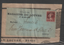 France étiquette Colis Magasin Du Louvre Avec Préo 53 Voir Scan Pour L'état - 1893-1947
