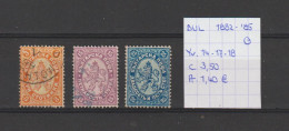 (TJ) Bulgarije 1882-'85 - YT 14 + 17 + 18 (gest./obl./used) - Used Stamps