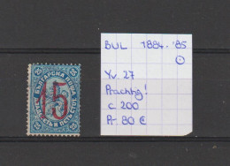 (TJ) Bulgarije 1884-'85 - YT 27 (gest./obl./used) - PRACHTIG! - Usati