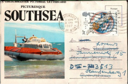 ! 1987 Lettercard Hoovercraft, Luftkissenboot, Portsmouth Isle Of Wight - Aerodeslizadores