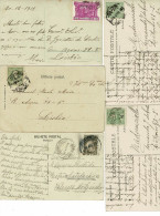 Portugal, 1902/30, 5 Bilhetes Postais - Briefe U. Dokumente