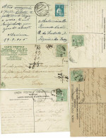 Portugal, 1905/15, 5 Bilhetes Postais - Storia Postale