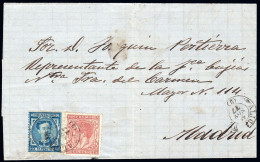 Alicante - Edi O 175+188 - Envuelta Mat Fech. Tp. II "Alicante 14/11/1877" - Cartas & Documentos