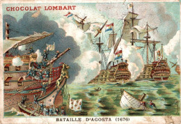 CHROMO CHOCOLAT LOMBART BATAILLE D'AGOSTA 1676 - Lombart