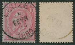 émission 1884 - N°46 Obl Simple Cercle "Leuze" - 1884-1891 Leopold II.