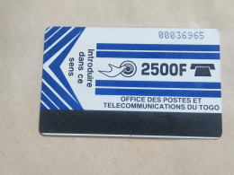 TOGO-(TG-OPT-0001)-LOGO 2500-DARK BLUE-(22)-(2500units)-(00036965)-(tirage-10.000)-used Card+1card Prepiad Free - Togo