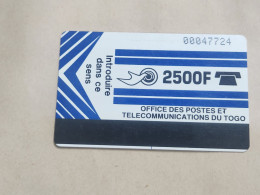 TOGO-(TG-OPT-0001)-LOGO 2500-DARK BLUE-(23)-(2500units)-(00047724)-(tirage-10.000)-used Card+1card Prepiad Free - Togo