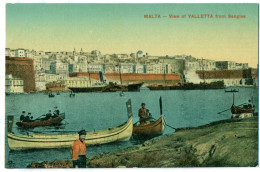 Malta, View Of Valletta From Senglea - Malte