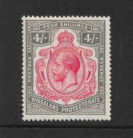 NYASALAND 1927 4s SG 111 WMK MULTIPLE SCRIPT CA LIGHTLY MOUNTED MINT Cat £35 - Nyassaland (1907-1953)