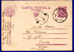 1986. ROMANIA 1 L. MILITARY STATIONERY CARD 1937 SIBIU POSTMARK. - Storia Postale