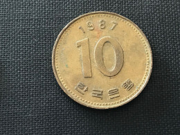 Münze Münzen Umlaufmünze Südkorea 10 Won 1987 - Korea, South
