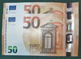 50 EURO SPAIN 2017 LAGARDE V022A1 VC CORRELATIVE COUPLE SC FDS UNCIRCULATED PERFECT - 50 Euro