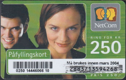 Norway - NetCom Couple Green - 250 KR - Mars 2004 - Norvège