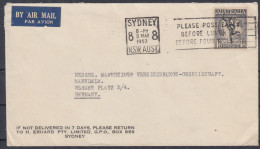 ⁕ Australia 1952 ⁕ Sydney N.S.W. To Germany ⁕ Airmail Cover - Storia Postale