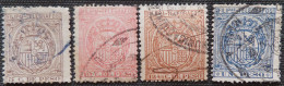 Espagne > Colonies Et Dépendances > Philipines Télégraphe 1896  Armoiries Edifil N° 61_62_63_66 - Filippijnen