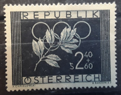 OSTERREICH AUSTRIA AUTRICHE 1952 , JO Jeux Olympiques Helsinki Oslo Yvert No 809 , Neuf ** MNH TB - Sommer 1952: Helsinki