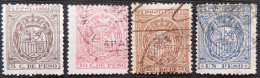 Espagne > Colonies Et Dépendances > Philipines Télégraphe 1896  Armoiries Edifil N° 61_62_63_66 - Filippijnen