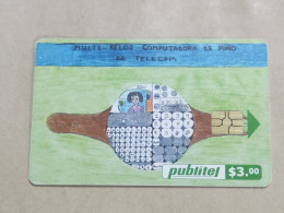 COLOMBIA-(ELS-PUB-0045B)-MULTI RELOJ-(2)-($ 3.00)-(0019820067)-used Card+1card Prepiad Free - Kolumbien