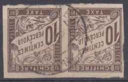 #197 COLONIES GENERALES TAXE N° 19 En Paire Oblitéré St-Denis (Réunion) - Postage Due