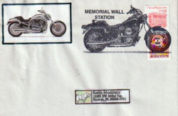 USA.  Memorial Wall. Winston Salem. Caroline Du Nord. 2004 - Moto