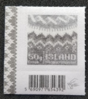 Iceland Handcraft Icelandic Sweater Craft 2017 (stamp Barcode) MNH *flock Paper Made *unusual - Brieven En Documenten