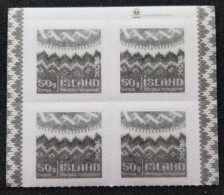 Iceland Handcraft Icelandic Sweater Craft 2017 (stamp Block Of 4) MNH *flock Paper Made *unusual - Briefe U. Dokumente