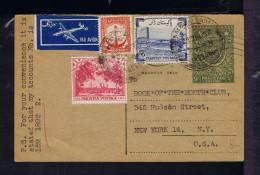 Gc8053 PAKISTAN Textile Mill Industry Factories Postal Stationery Mailed 1957 New York - Climat & Météorologie