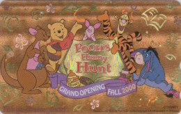 TC DOREE JAPON / 110-210752 ** ONE PUNCH ** - DISNEY - WINNIE POOH Teddy Ane Cochon Tigre - JAPAN GOLD Free Phonecard - Disney