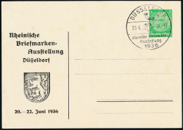 Empire - Entier Postal / Reich - Privat-Postkarte PP 126 ** Sonderstempel Düsseldorf 20-6-1936 - Privat-Ganzsachen