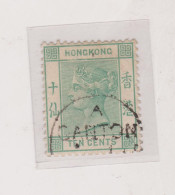 HONG KONG 10 C Used With Canton China Cancel - Oblitérés