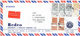 Israel Express Air Mail Cover Sent To Germany 1984 - Luftpost