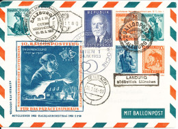 Austria Postal Stationery Ballon Cover Österreiche Kinderdorf Salzburg 23-5-1963 And Jenbach 26-5-1963 - Per Palloni