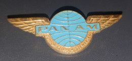 Badge Ancien D'hotesse - Compagnie Américaine "Panam / Junior Clipper Stewardess" - Distintivi Equipaggio