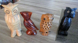 Lot De Chouette En Bois - Animaux