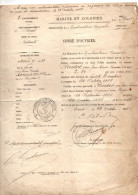 Document Congé D'ouvrier Par Le Directeur Des Constructions Navales Marine Et Colonies à Brest En 1888 - Otros & Sin Clasificación
