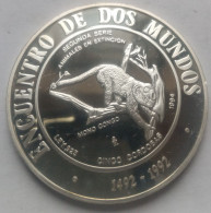 5 Cordovas 1992 Nicaragua Silver Proof (Encuentro De Dos Mundos) - Nicaragua